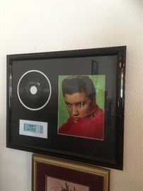 Framed Elvis Presley Record