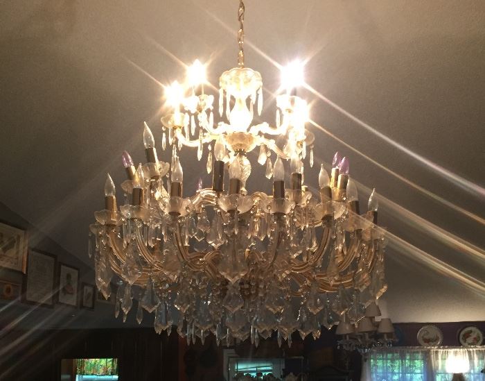 36 arm crystal chandelier