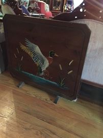 hand painted fireplace screen