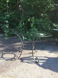 42" round forged iron table