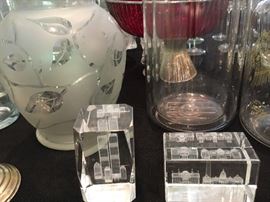 Twin Towers Crystal Paperweight