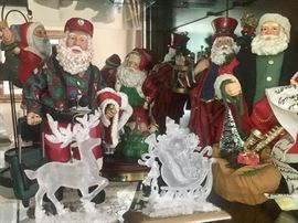 More Santa figures waiting to make the permanent trip to your home.