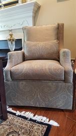 Two swivel chairs just recovered in November. 