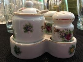 Sugar, salt, and pepper set Made in Occupied Japan.