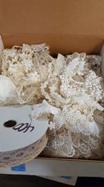 Boxes of craft and lace