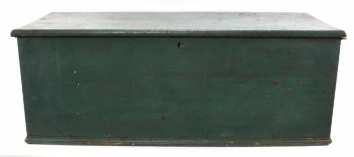 Green Painted Blanket Chest