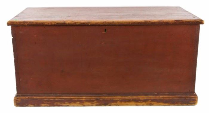Red Painted Blanket Chest