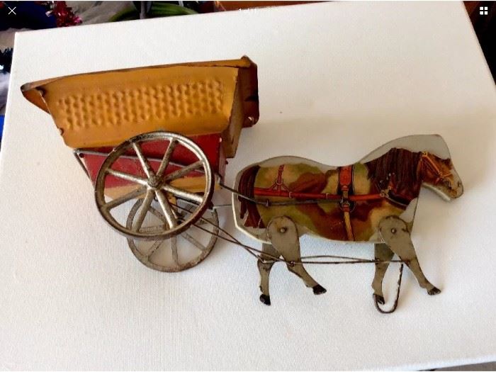 Horse Buggy Tin Toy