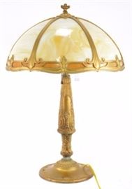Antique Slag Glass Lamp #2