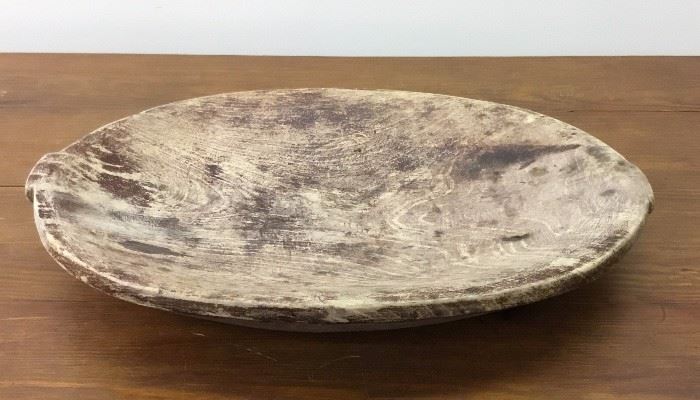early wooden bowl with original paint 