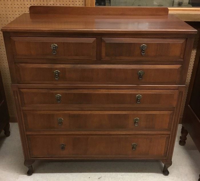 1800's walnut 2 over 4 chest 