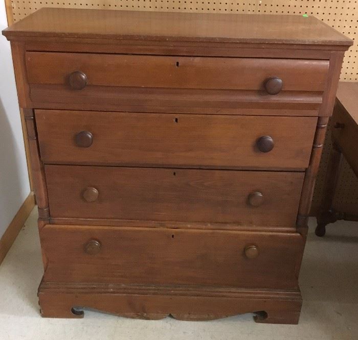 early 4 drawer chest 