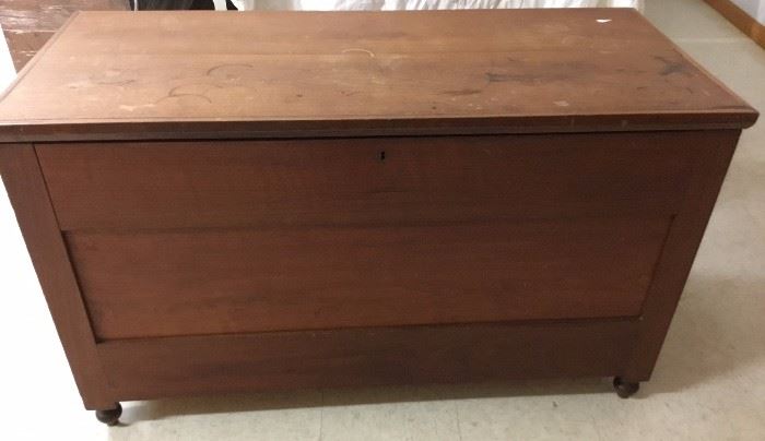 Early original Red Painted Blanket Chest