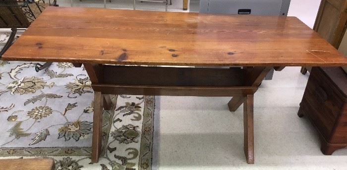 older pegged pine table 