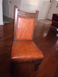 Leather side chair 