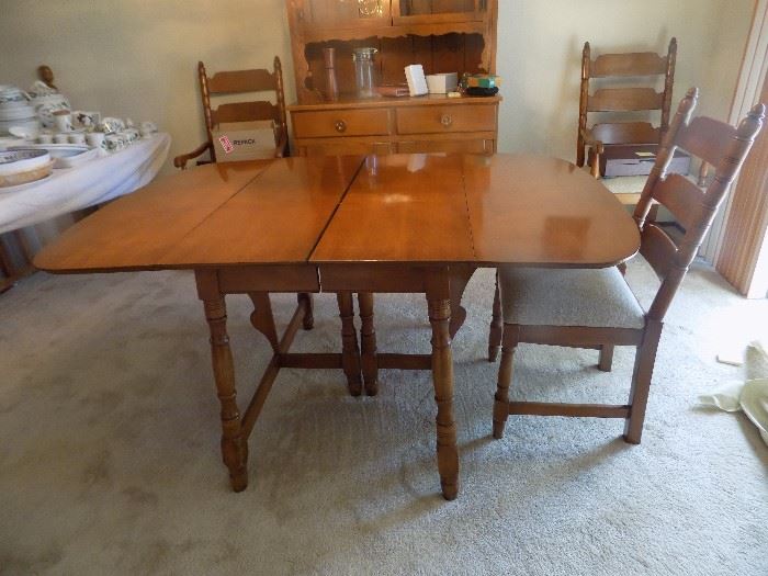 drop leaf table with 6 chairs and two leaves 150 set