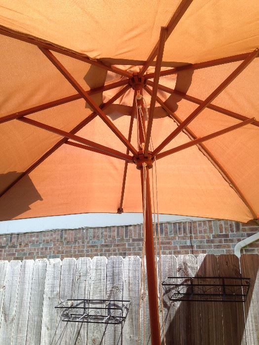 New umbrella for patio set