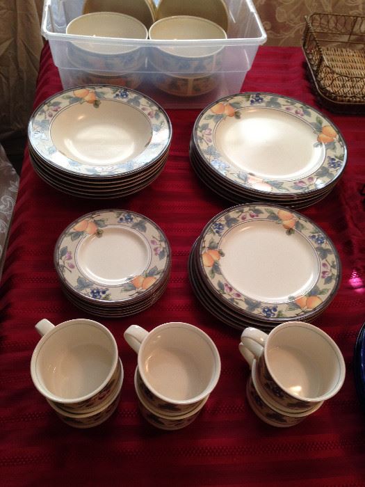 Mikasa china, 5 place settings and a few extra pieces