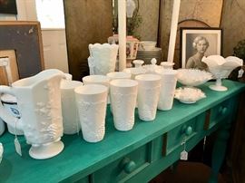 Beautiful Vintage Milk Glass