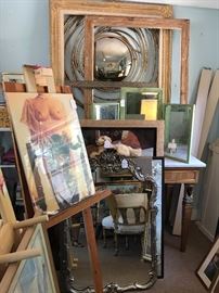 Great wooden Frames, Mirrors, Side Boards, Art!