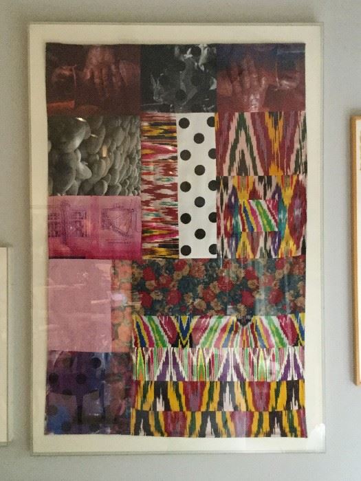 RAUSCHENBERG "SAMARKAND STICHES"  40" x 60" Purchased from Christies Contemporary Prints May 1990 Number 35 (COA transferred after purchase)
