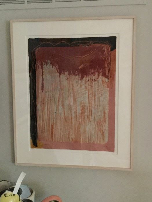 FRANKENTHALER   "Tribal Sign" 24" x 18 1/2" edition 7 of 47 Purchased at Sylvia Cordish Fine Art (Baltimore) May 1987 (original receipt available)