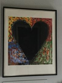 JIM DINE  "HAND PAINTING ON A MANDALA "  Etching with Hand Work 49 5/8" x 39 3/4"  Purchased Cantor Lemberg Gallery Birmingham, Mi August 1986 (original receipt available) THIS PIECE WAS PART OF DIA SHOW DINE IN DETROIT