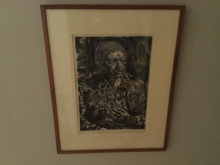 IVAN ALBRIGHT " FLEETING TIME THOU HAST LEFT"  Purchased from Sotheby's June 1981(original receipt available)