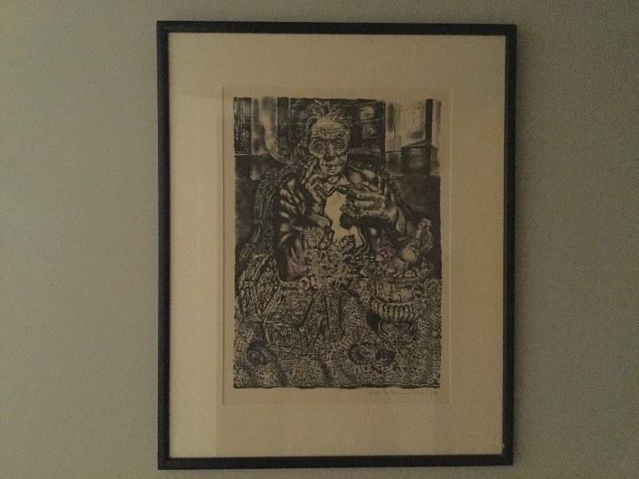 IVAN ALBRIGHT  "SELF PORTRAIT" Purchased from Sotheby's June 1981 (original receipt available)