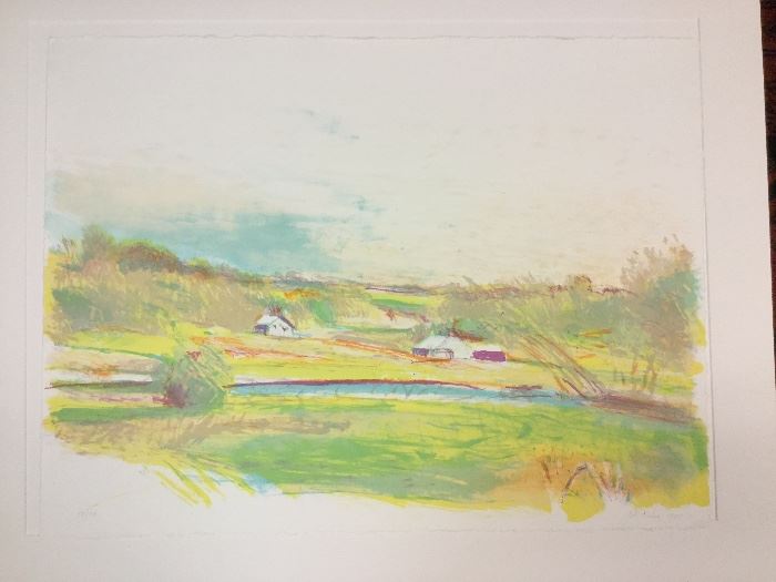 Wolf Kahn Spring in Upper Connecticut Number 39/40 Lithograph - Unframed Original Paperwork available