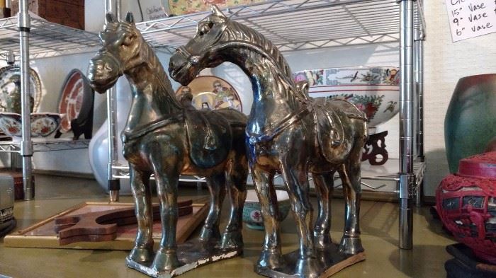 asian horse sculptures