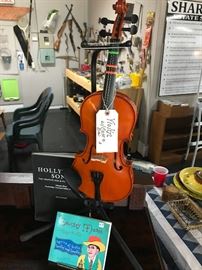 Violin with carrying case