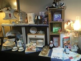 Dishes, pots, pans, mugs, dolls...