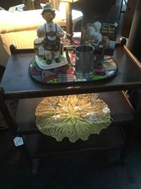 Bar Memorabilia and antique tea cart