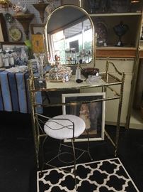 Gold Dressing Table, great for a small area
