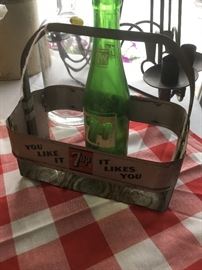 7-up bottle and carrier