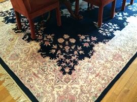 No. 10 -- Indo-Persian; wool on cotton; Mid Century; measures 9'7" x 13'7"