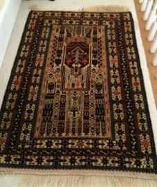 No. 21 -- Afghan; handknotted; wool on wool; measures 3'2" x4'5"