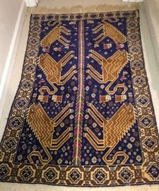 No. 8 -- Iran; pictoral Mid Century carpet; measures 2'11" x 4'5"