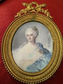 French miniature, signed