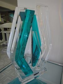 Signed Acrylic Sculpture 
