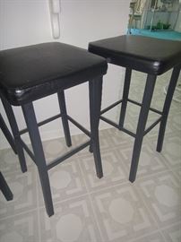Black bar stools, Set of 4 