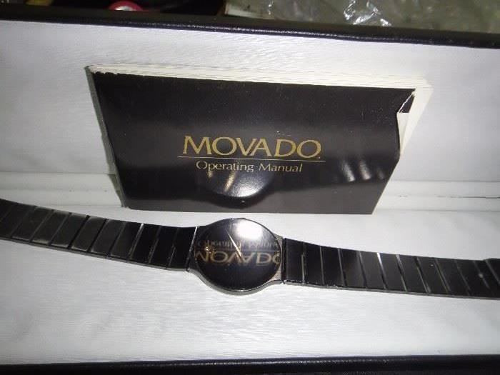 Movado Black Stainless Steel Men's Watch