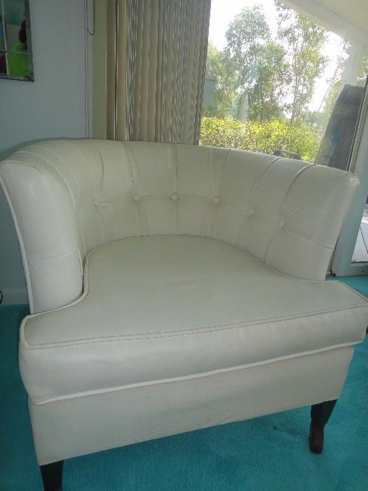 Vintage Naugahyde club chair, set of 4
