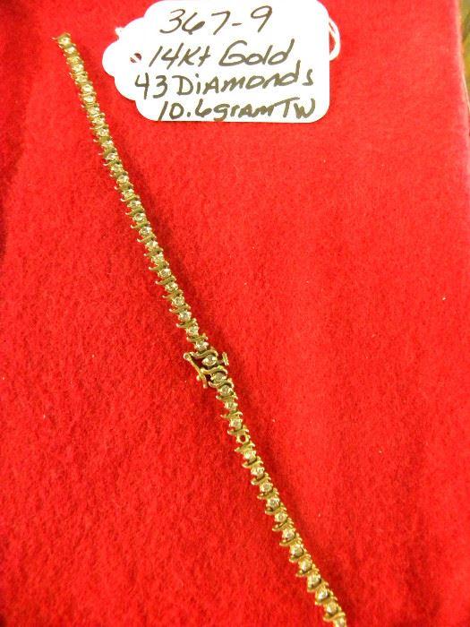 14kt Gold & 43 Diamonds Tennis Bracelet