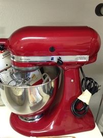 Red Artisan electric mixer