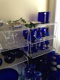 Colbalt blue glassware and bowls