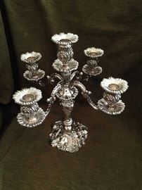 Lovely silverplate candelabra