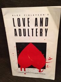 "Love and Adultry" Playbill - play written by Tylerite Alex Finlayson