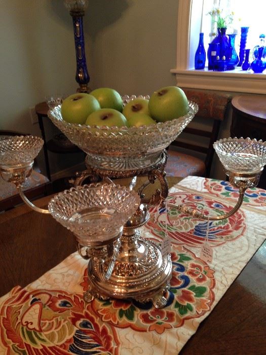 Another silver plate epergne